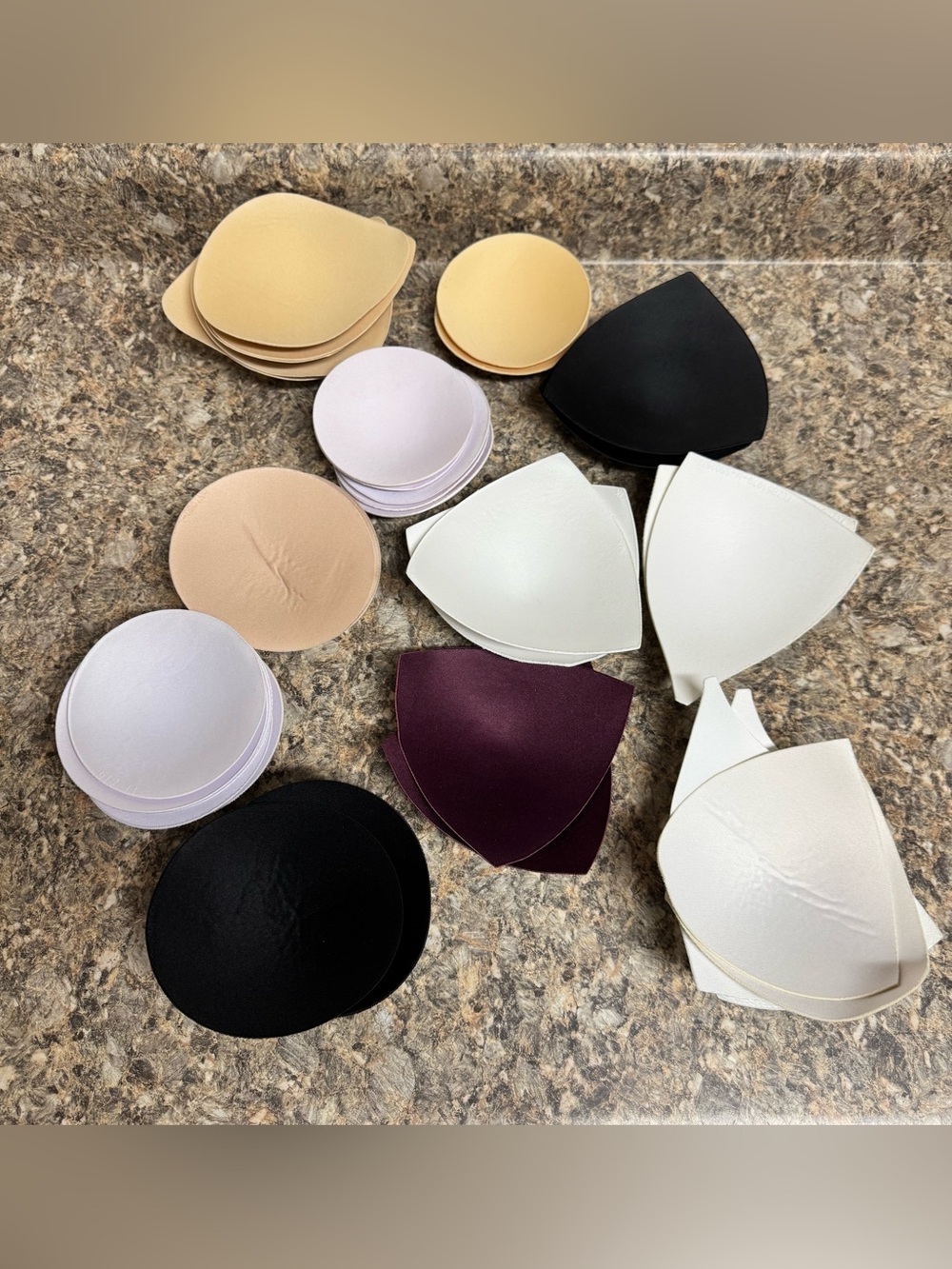 New Removable Bra Cups: Multi-Color, size, shape & thickness (18 sets)